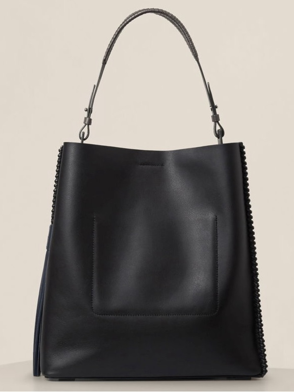 AllSaints Leather Pearl Hobo Shoulder Bag - Picture 14 of 14